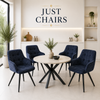 2x Swivel Velvet Dining Chairs – Modern Upholstered Seating with Rotatable Metal Legs – Set of 2
