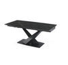 Nordic Rock Extendable Ceramic Dining Table – Sintered Stone Top, Seats 6, Modern Dining Table