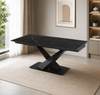 Nordic Rock Extendable Ceramic Dining Table – Sintered Stone Top, Seats 6, Modern Dining Table