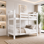 Lily Wooden Bunk Bed with Guest Bed – Solid Pine Space-Saving Frame – Kids Bedroom Furniture