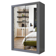 Milan Sliding Door Wardrobe with Mirror – 2 or 3 Doors, Multiple Sizes & Colours, Shelves & Drawers