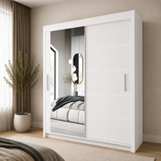 LYON Sliding Door Wardrobe with Mirror – Multiple Sizes & Colours