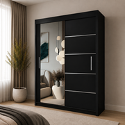 LYON Sliding Door Wardrobe with Mirror – Multiple Sizes & Colours