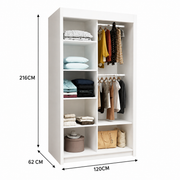 LYON Sliding Door Wardrobe with Mirror – Multiple Sizes & Colours