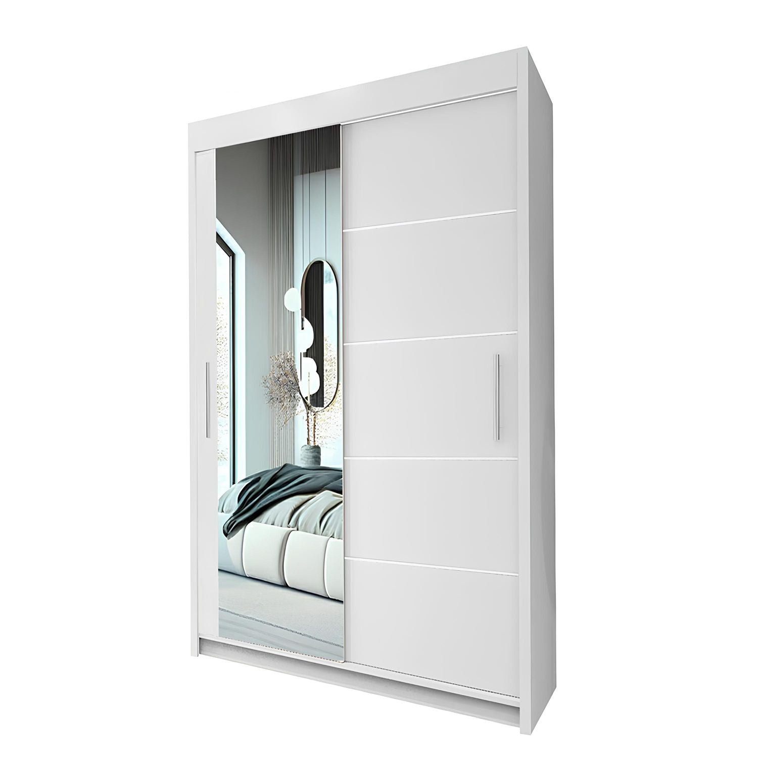LYON Sliding Door Wardrobe with Mirror – Multiple Sizes & Colours