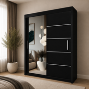 LYON Sliding Door Wardrobe with Mirror – Multiple Sizes & Colours