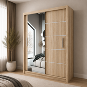LYON Sliding Door Wardrobe with Mirror – Multiple Sizes & Colours