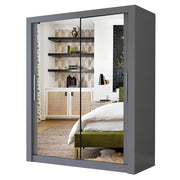 Milan Sliding Door Wardrobe with Mirror – 2 or 3 Doors, Multiple Sizes & Colours, Shelves & Drawers