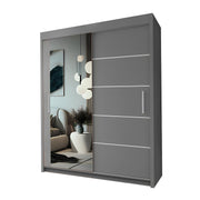 LYON Sliding Door Wardrobe with Mirror – Multiple Sizes & Colours