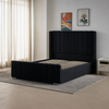 Wingback Ottoman Storage Bed Frame – Double & King Size | Plush Velvet Gas Lift Storage Bed