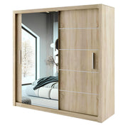 LYON Sliding Door Wardrobe with Mirror – Multiple Sizes & Colours
