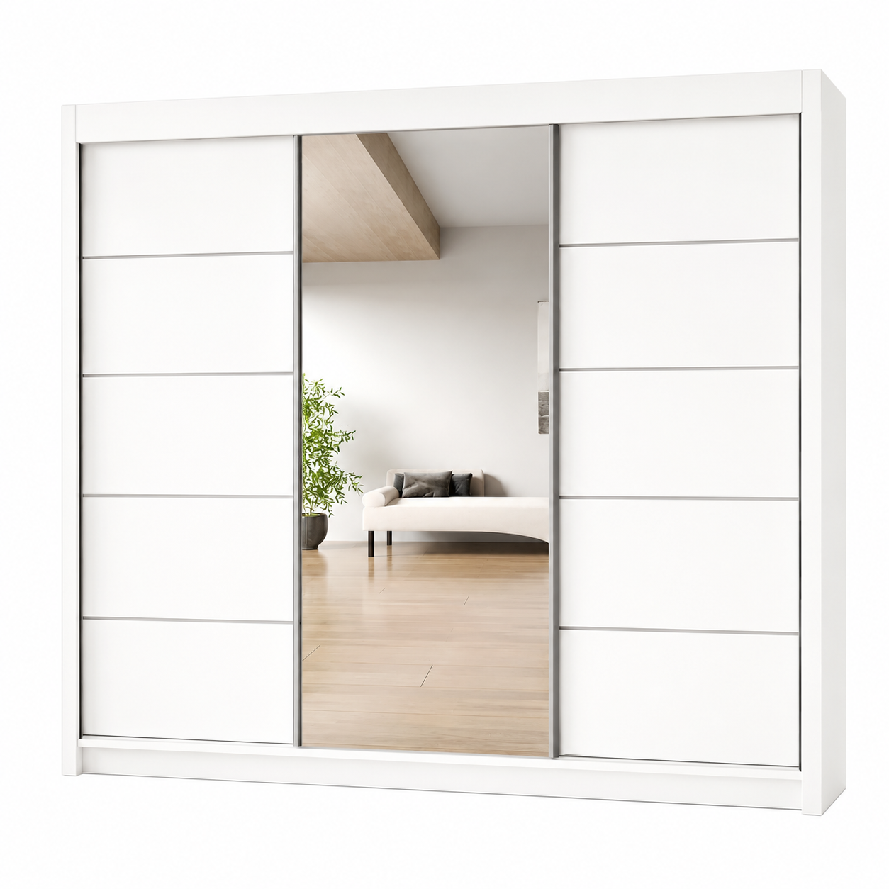 LYON Sliding Door Wardrobe with Mirror – Multiple Sizes & Colours