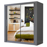 Milan Sliding Door Wardrobe with Mirror – 2 or 3 Doors, Multiple Sizes & Colours, Shelves & Drawers