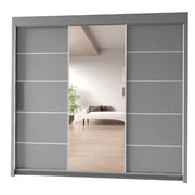 LYON Sliding Door Wardrobe with Mirror – Multiple Sizes & Colours
