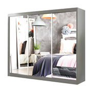 Milan Sliding Door Wardrobe with Mirror – 2 or 3 Doors, Multiple Sizes & Colours, Shelves & Drawers