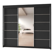 LYON Sliding Door Wardrobe with Mirror – Multiple Sizes & Colours