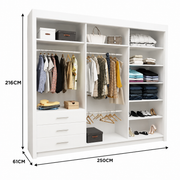 LYON Sliding Door Wardrobe with Mirror – Multiple Sizes & Colours