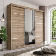 LYON Sliding Door Wardrobe with Mirror – Multiple Sizes & Colours