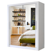 Milan Sliding Door Wardrobe with Mirror – 2 or 3 Doors, Multiple Sizes & Colours, Shelves & Drawers