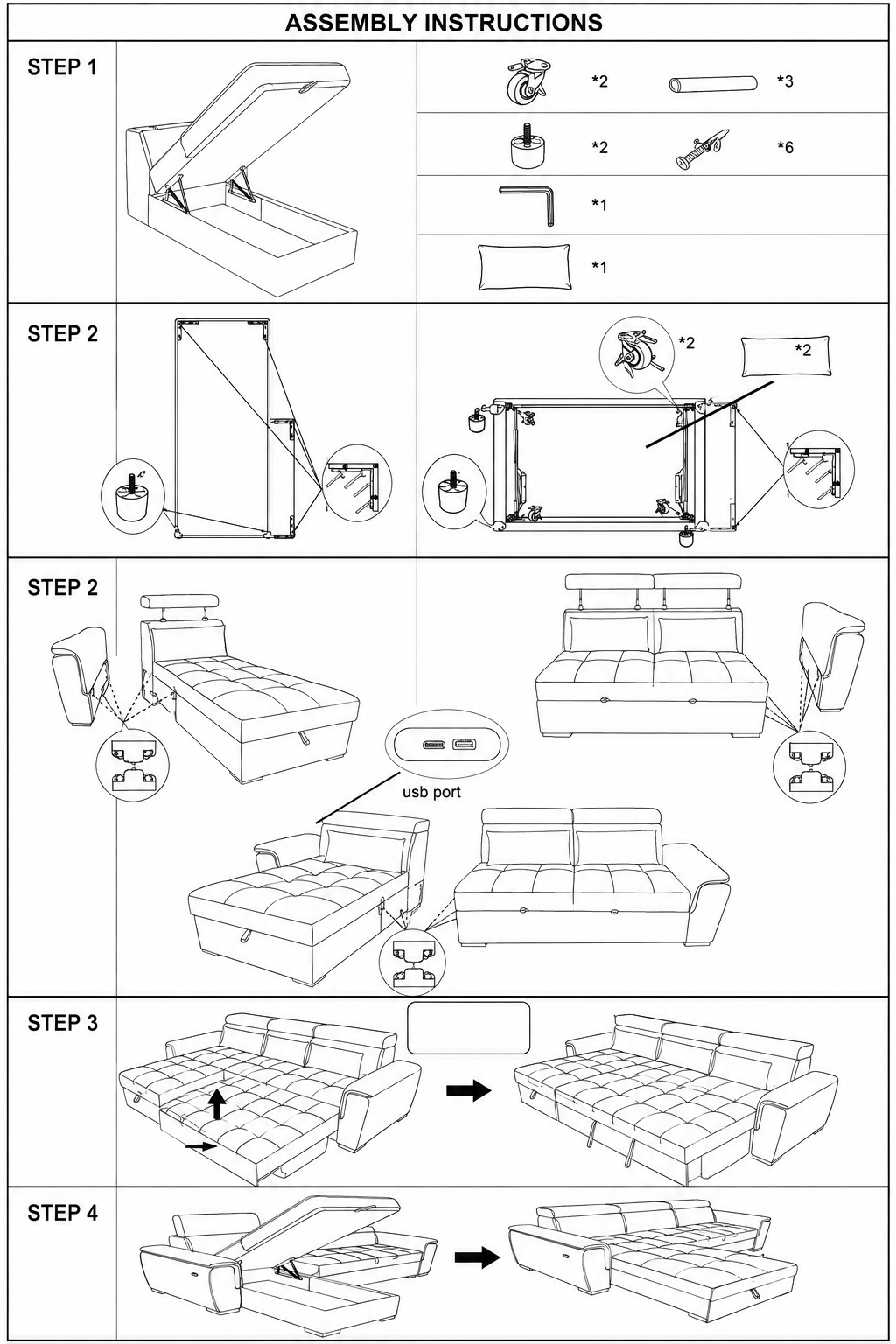 Antonio Velvet Corner Sofa Bed with Storage & USB – Double Sleeper, Universal Left/Right