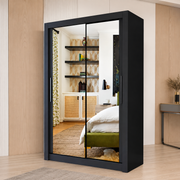 Milan Sliding Door Wardrobe with Mirror – 2 or 3 Doors, Multiple Sizes & Colours, Shelves & Drawers