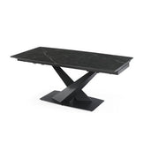 Nordic Rock Extendable Ceramic Dining Table – Sintered Stone Top, Seats 6, Modern Dining Table