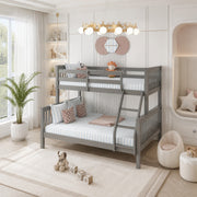 Lily Wooden Trio Bunk Bed with Guest bed – Space-Saving Solid Pine Frame – Optional Storage Drawers