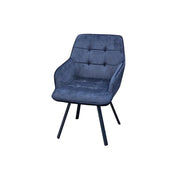 2x Swivel Velvet Dining Chairs – Modern Upholstered Seating with Rotatable Metal Legs – Set of 2