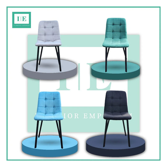 Ava Velvet Dining Chairs – Set of 2 or 4, Swivel Upholstered Chairs with Metal Legs, Modern Design