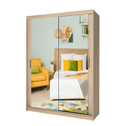 Milan Sliding Door Wardrobe with Mirror – 2 or 3 Doors, Multiple Sizes & Colours, Shelves & Drawers