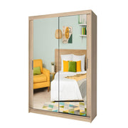 Milan Sliding Door Wardrobe with Mirror – 2 or 3 Doors, Multiple Sizes & Colours, Shelves & Drawers