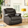 Roma Recliner Sofa Set 3+2+1 – Air Leather Reclining Sofas with Cup Holders, Black or Brown